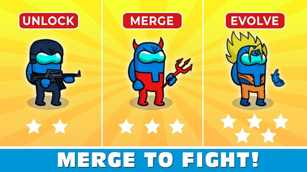 Скачать взломанную Merge Imposter [Бесплатные покупки] MOD apk на Андроид