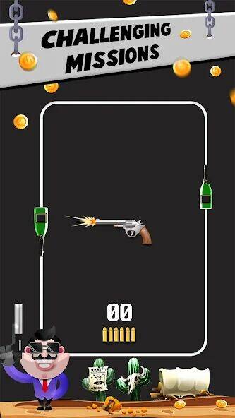Скачать взломанную Стрельба из бутылок VS Gun [Мод меню] MOD apk на Андроид