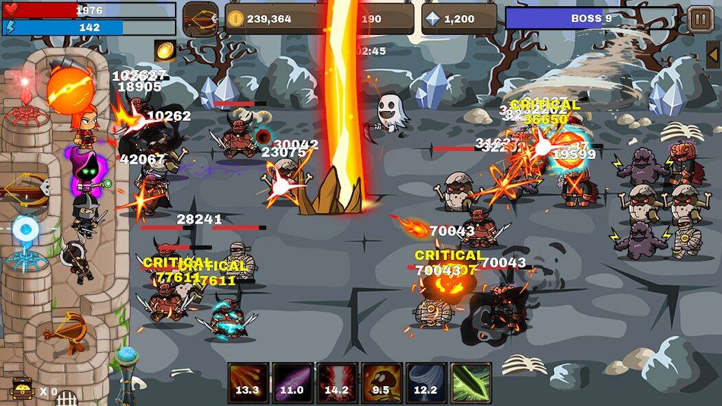 Скачать взломанную Final Castle Defence:Idle RPG [Бесплатные покупки] MOD apk на Андроид