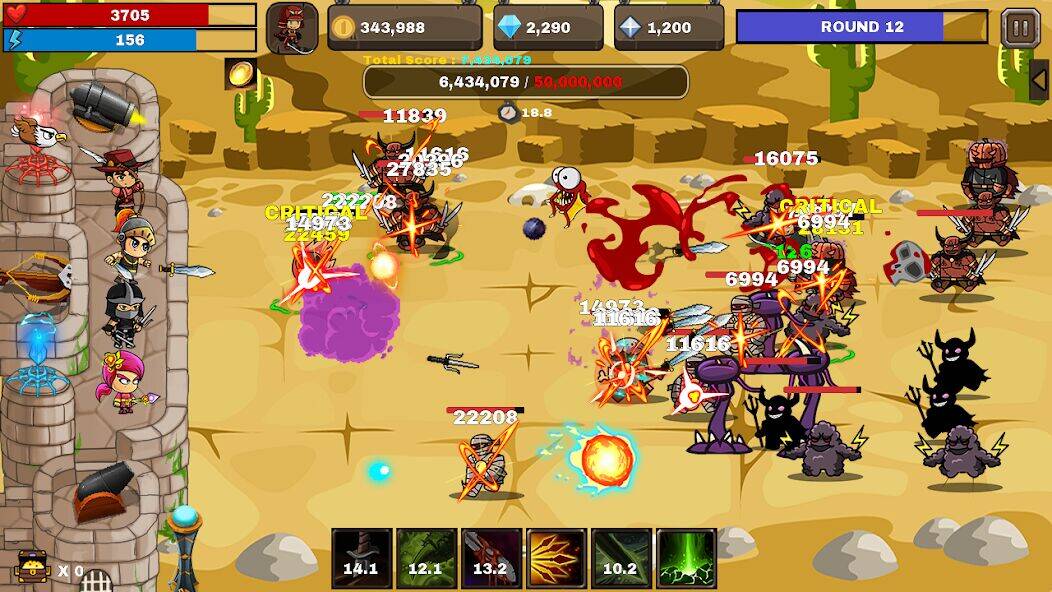 Скачать взломанную Final Castle Defence:Idle RPG [Бесплатные покупки] MOD apk на Андроид