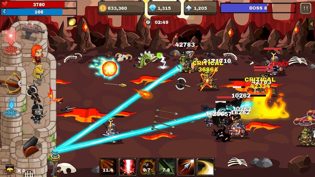 Скачать взломанную Final Castle Defence:Idle RPG [Бесплатные покупки] MOD apk на Андроид