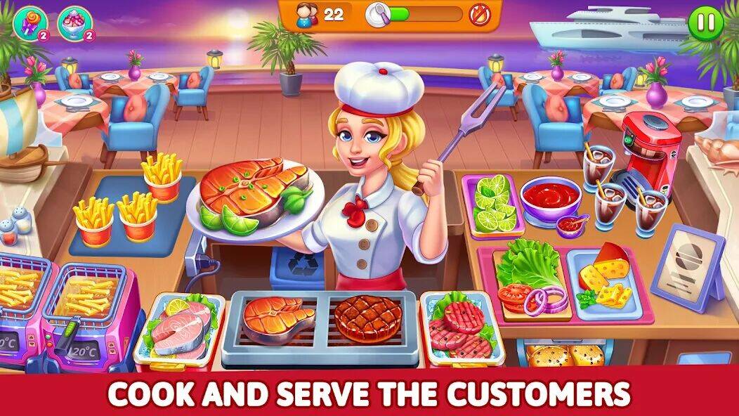 Скачать взломанную Готовка Ресторан Еда игры [Много денег] MOD apk на Андроид