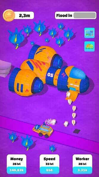 Скачать взломанную Idle Escape The Flood [Много монет] MOD apk на Андроид