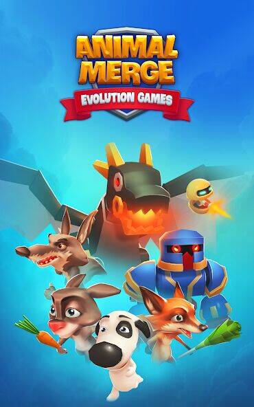 Скачать взломанную Animal Merge - Evolution Games [Много монет] MOD apk на Андроид