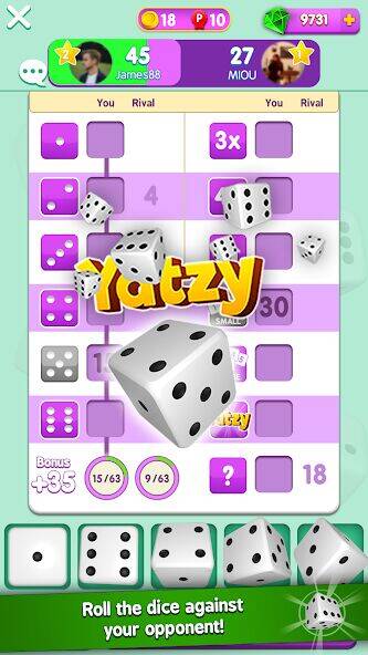 Скачать взломанную Yatzy Duels Live Tournaments [Мод меню] MOD apk на Андроид