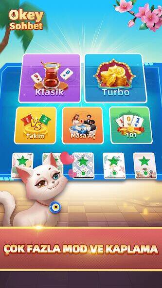 Скачать взломанную Okey Sohbet: Sesli&101 Yüzbir [Много денег] MOD apk на Андроид