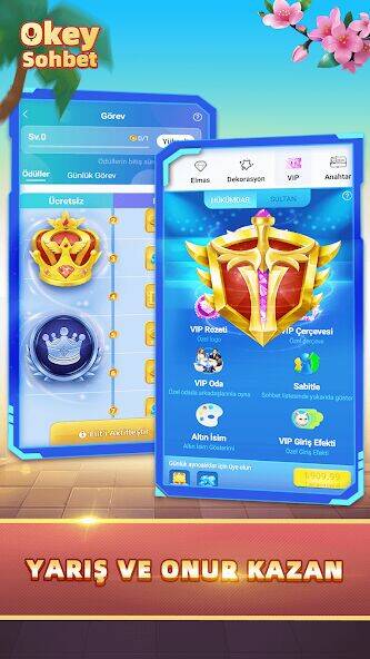 Скачать взломанную Okey Sohbet: Sesli&101 Yüzbir [Много денег] MOD apk на Андроид