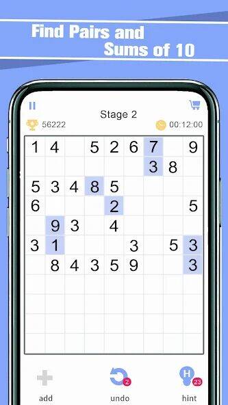 Скачать взломанную Match Ten - Relax Number Game [Бесплатные покупки] MOD apk на Андроид