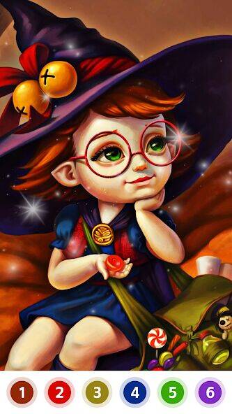 Скачать взломанную Witch & Wizard Color by Number [Бесплатные покупки] MOD apk на Андроид