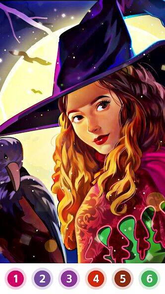 Скачать взломанную Witch & Wizard Color by Number [Бесплатные покупки] MOD apk на Андроид