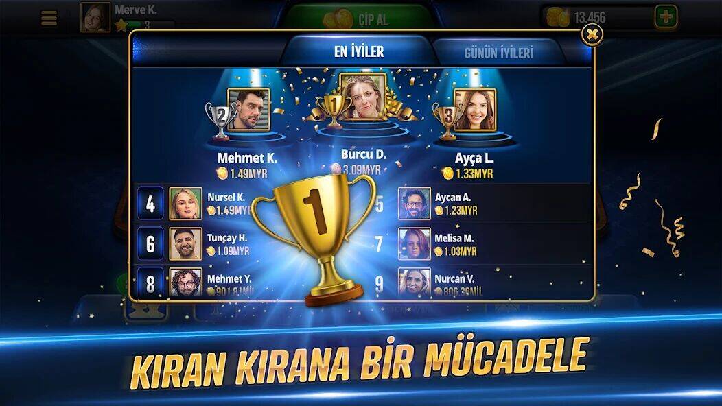 Скачать взломанную Tekel Okey - Online Çanak Okey [Много денег] MOD apk на Андроид