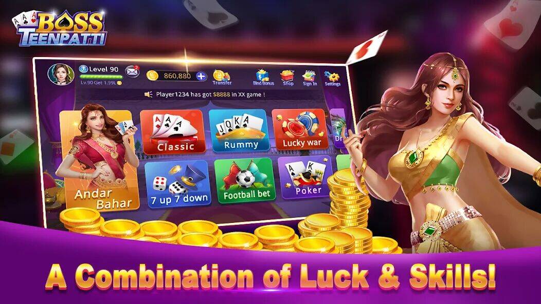 Скачать взломанную Boss Teenpatti [Мод меню] MOD apk на Андроид