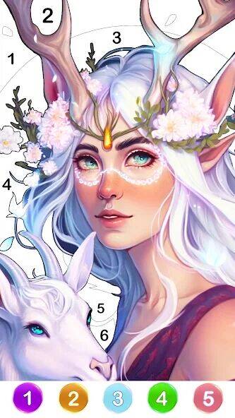 Скачать взломанную Рождество раскраска:краски [Бесплатные покупки] MOD apk на Андроид