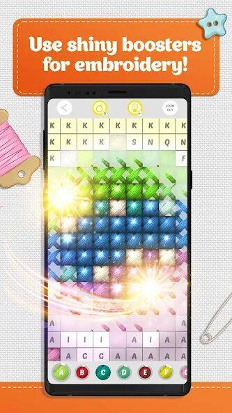 Скачать взломанную Cross Stitch Coloring Art [Много денег] MOD apk на Андроид