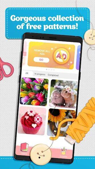 Скачать взломанную Cross Stitch Coloring Art [Много денег] MOD apk на Андроид