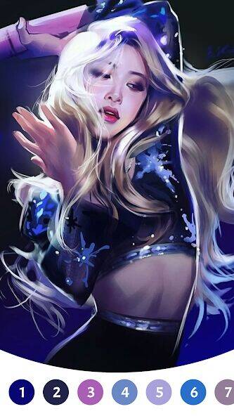 Скачать взломанную BlackPink Paint by Number [Много денег] MOD apk на Андроид