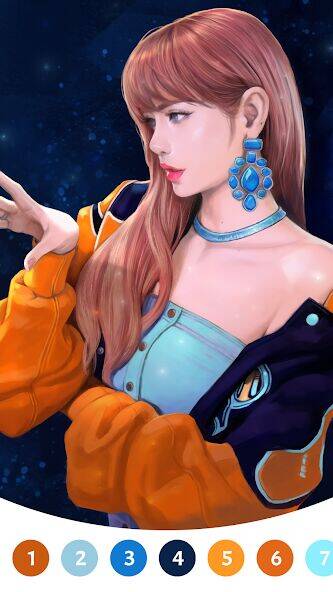 Скачать взломанную BlackPink Paint by Number [Много денег] MOD apk на Андроид
