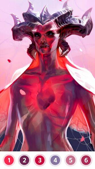 Скачать взломанную Angel & Devil Paint by Number [Бесплатные покупки] MOD apk на Андроид