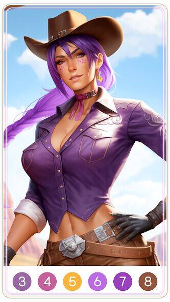 Скачать взломанную Wild West Color by Number [Много монет] MOD apk на Андроид