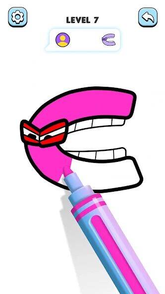 Скачать взломанную Alphabet Paint Color by Number [Много монет] MOD apk на Андроид