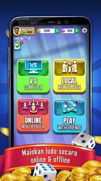 Скачать взломанную Ludo Comfun King Online Game [Много монет] MOD apk на Андроид