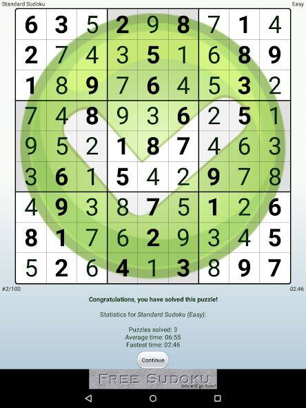 Скачать взломанную Droidoku - Andoku Puzzle [Бесплатные покупки] MOD apk на Андроид