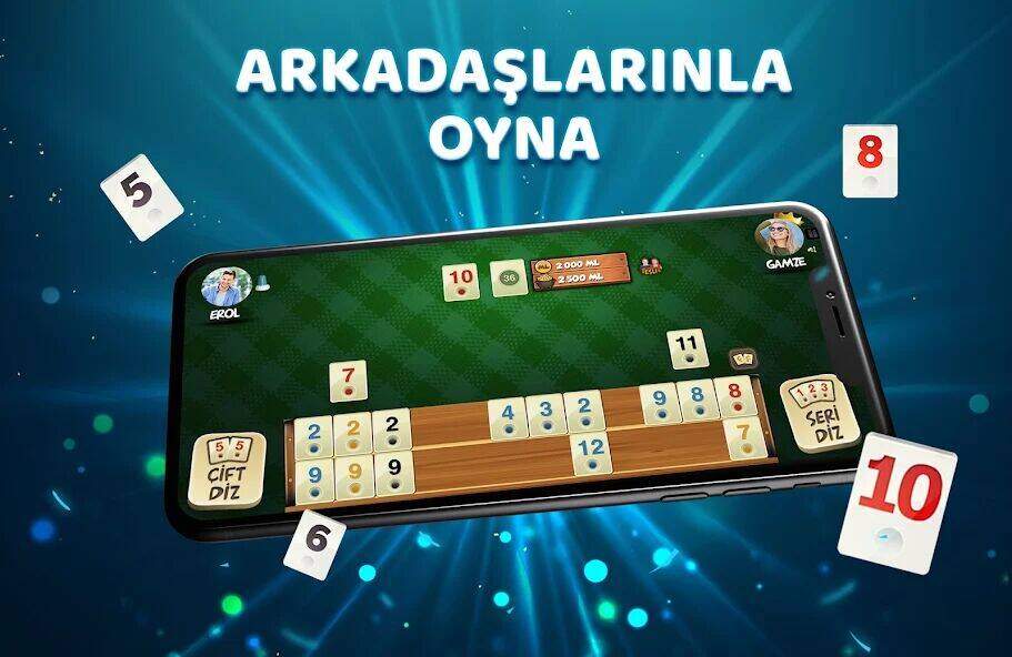 Скачать взломанную Çanak Okey [Много денег] MOD apk на Андроид