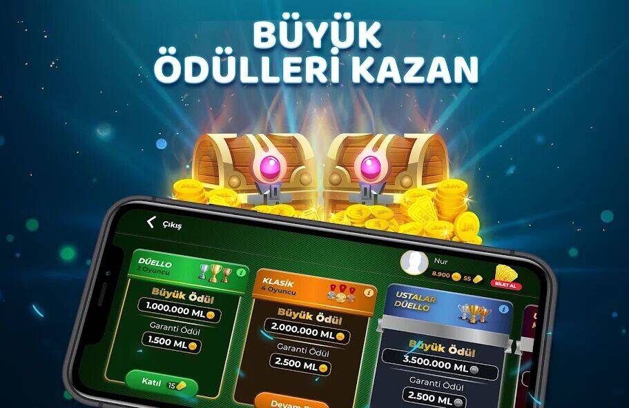 Скачать взломанную Çanak Okey [Много денег] MOD apk на Андроид