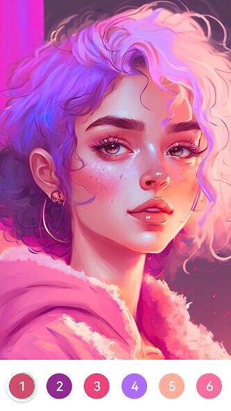 Скачать взломанную Girls Paint by Number Coloring [Бесплатные покупки] MOD apk на Андроид