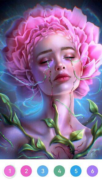Скачать взломанную Girls Paint by Number Coloring [Бесплатные покупки] MOD apk на Андроид