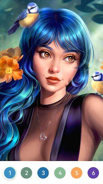 Скачать взломанную Girls Paint by Number Coloring [Бесплатные покупки] MOD apk на Андроид