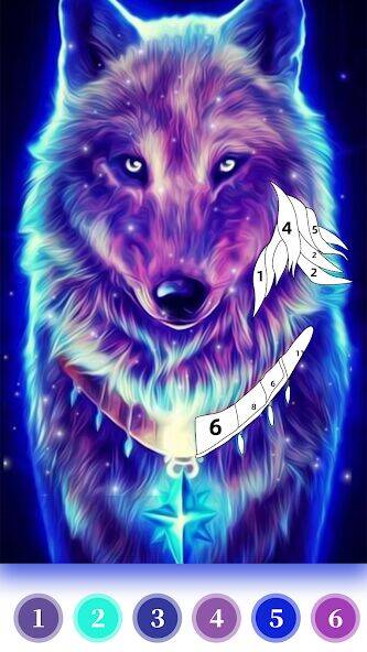 Скачать взломанную Wolf Coloring Book Color Game [Бесплатные покупки] MOD apk на Андроид