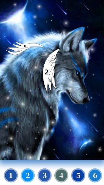Скачать взломанную Wolf Coloring Book Color Game [Бесплатные покупки] MOD apk на Андроид