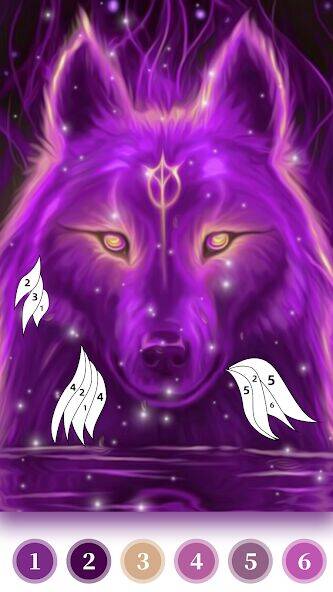 Скачать взломанную Wolf Coloring Book Color Game [Бесплатные покупки] MOD apk на Андроид