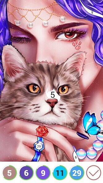Скачать взломанную Hola Color--Coloring by Number [Бесплатные покупки] MOD apk на Андроид