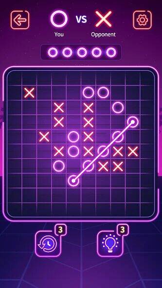 Скачать взломанную Tic Tac Toe - Offline XOXO [Много монет] MOD apk на Андроид