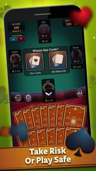 Скачать взломанную Spades - Пики Офлайн [Много монет] MOD apk на Андроид