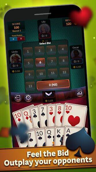 Скачать взломанную Spades - Пики Офлайн [Много монет] MOD apk на Андроид