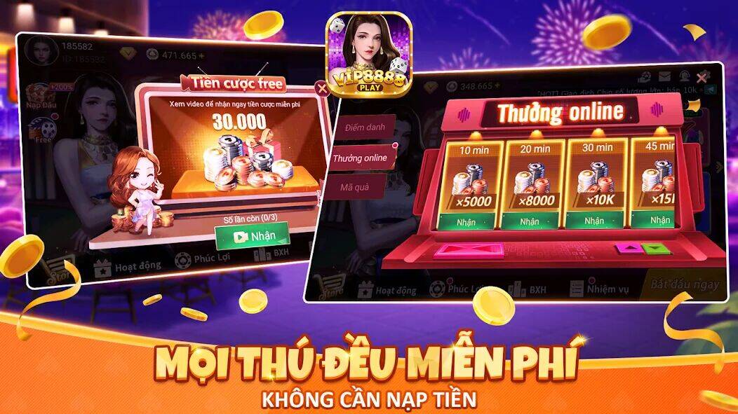 Скачать взломанную VIP8888 Play - Sòng Bạc ONLINE [Бесплатные покупки] MOD apk на Андроид