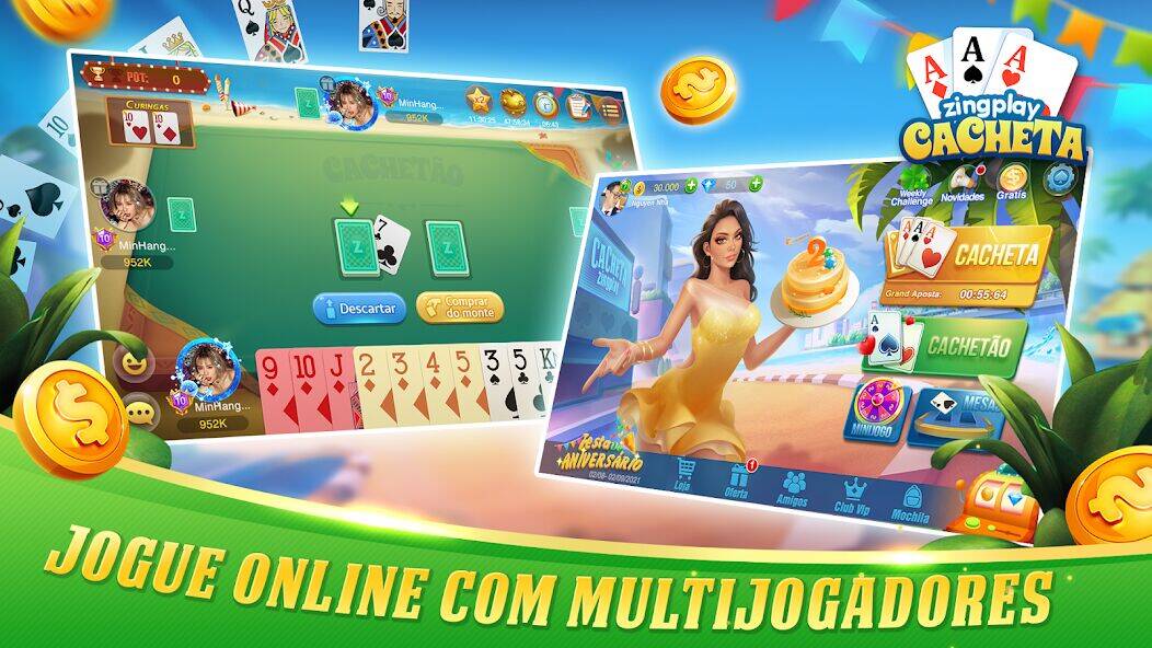 Скачать взломанную Cacheta - Pife - Jogo online [Много монет] MOD apk на Андроид
