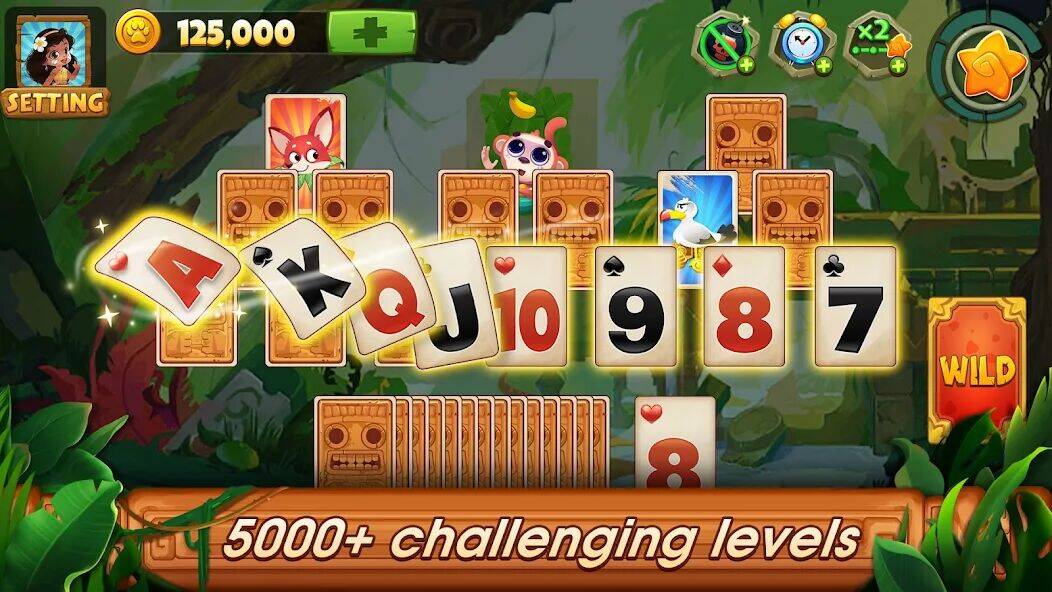 Скачать взломанную Solitaire Tripeaks: Trip Games [Много денег] MOD apk на Андроид