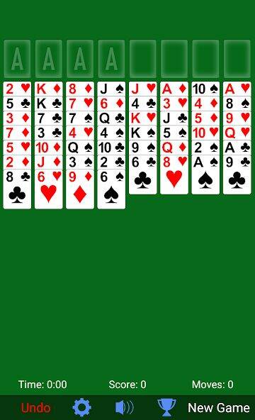 Скачать взломанную FreeCell Solitaire [Много денег] MOD apk на Андроид