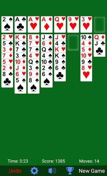 Скачать взломанную FreeCell Solitaire [Много денег] MOD apk на Андроид
