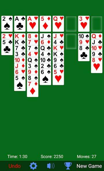 Скачать взломанную FreeCell Solitaire [Много денег] MOD apk на Андроид
