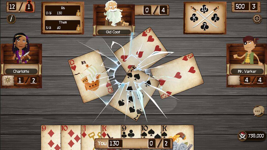 Скачать взломанную Spades Cutthroat Pirates [Бесплатные покупки] MOD apk на Андроид