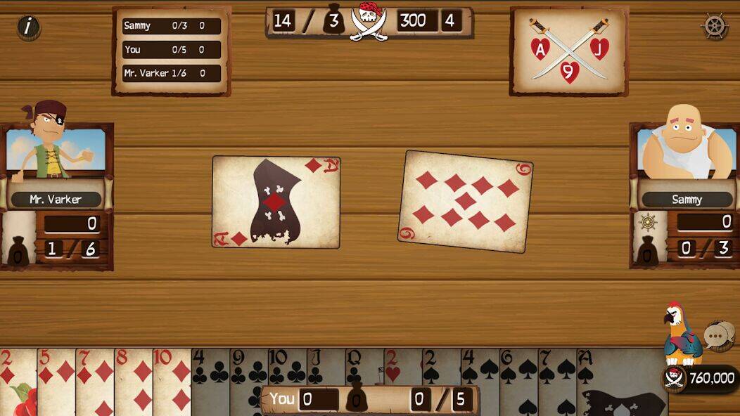 Скачать взломанную Spades Cutthroat Pirates [Бесплатные покупки] MOD apk на Андроид