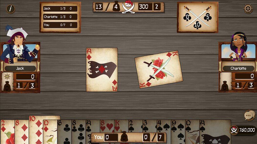 Скачать взломанную Spades Cutthroat Pirates [Бесплатные покупки] MOD apk на Андроид