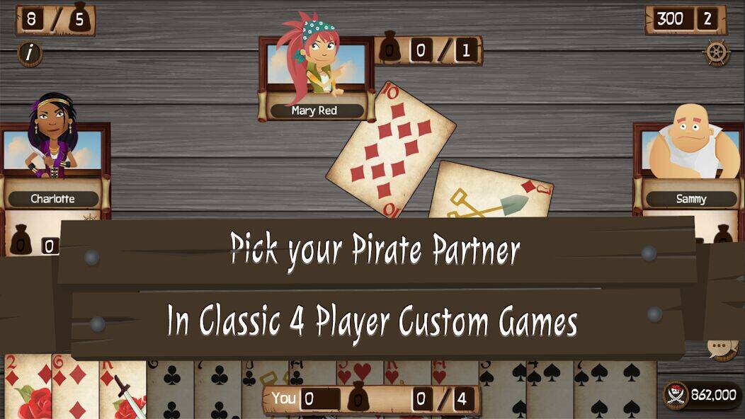 Скачать взломанную Spades Cutthroat Pirates [Бесплатные покупки] MOD apk на Андроид