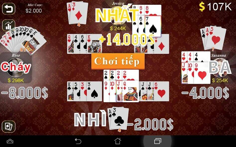 Скачать взломанную Phom - Ta La [Много монет] MOD apk на Андроид