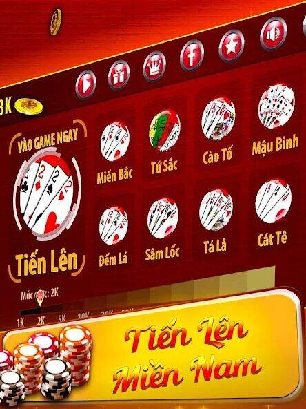 Скачать взломанную Tiến Lên Miền Nam - Tien Len [Мод меню] MOD apk на Андроид